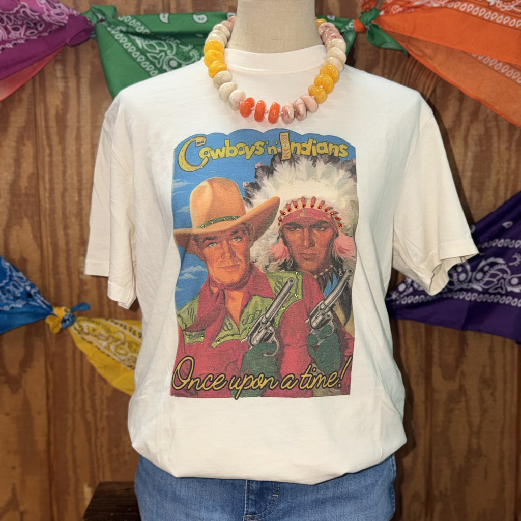 Women's Cowboys N Indians Once Upon a Time Bling Graphic Tee