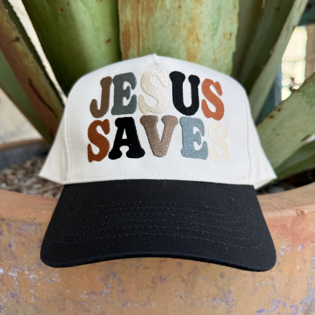 Women's Jesus Saves Embroidered Cap