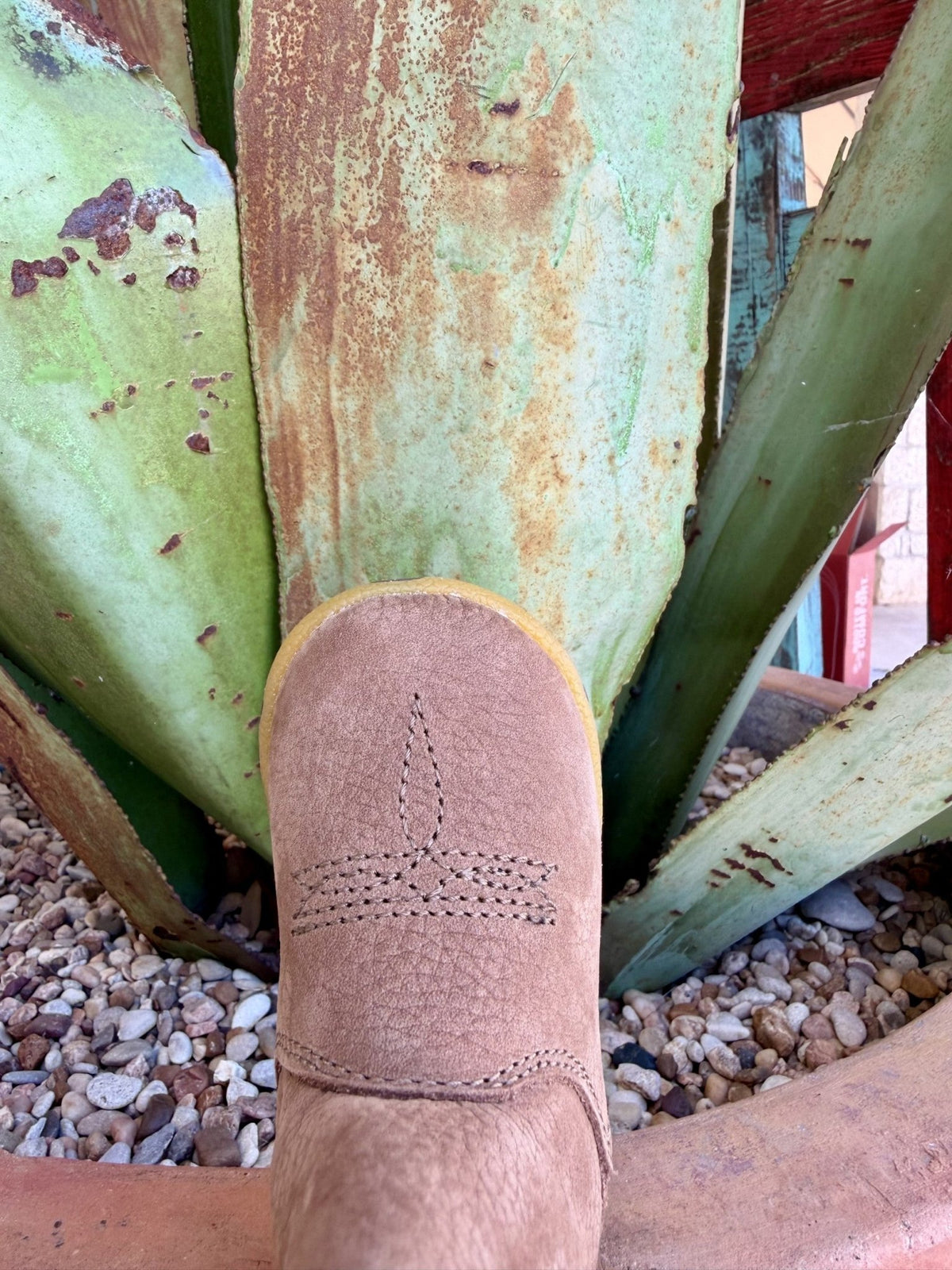 Infant Brown Stitched Western Boots