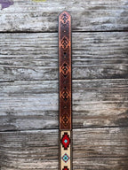 Kid's Aztec Woven Bull Rider Buckle Belt