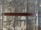 Kid's Cross Concho Basketweave Leather Belt