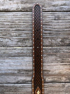 Kid's Diamond Concho Basketweave Leather Belt