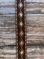 Kid's Diamond Concho Basketweave Leather Belt