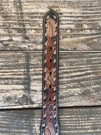 Kid's Floral Tooled Leather Belt