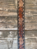Kid's Floral Tooled Leather Belt
