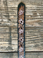 Kid's Hand-Tooled Floral Leather Belt