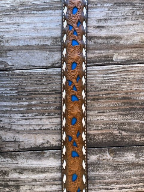 Kid's Longhorn Tooled Leather Belt