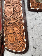 Ladies American Darling Cowhide & Tooled Leather Backpack with Inlayed Turquoise Stone - ADBGA235B - BLAIR'S WESTERN WEAR MARBLE FALLS, TX