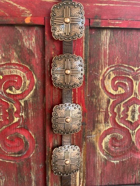 Ladies Oversized Concho Belt in Copper - DA3668 - BLAIR'S WESTERN WEAR MARBLE FALLS, TX
