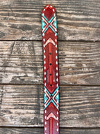 Ladies Hand-Tooled Arrow Painted Leather Belt