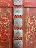 Ladies Oversized Square Aztec Concho Belt