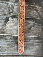 Ladies Turquoise Suede & Tooled Leather Belt
