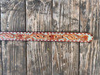 Ladies Watercolor Floral Painted Tooled Leather Belt