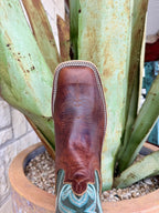 Men's Anderson Bean Brown Bison Square Toe Western Boots