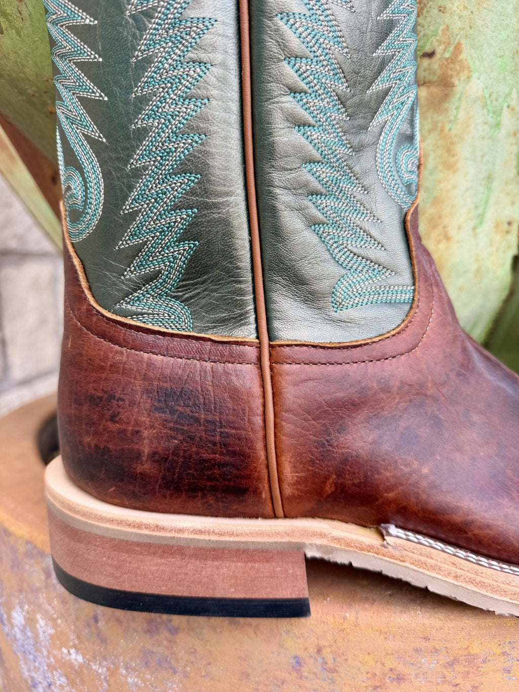 Men's Anderson Bean Brown Bison Square Toe Western Boots