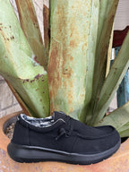 Men’s all-black Ariat Hilo shoe with elasticized laces and lightweight FLX Foam sole — Blair’s Western Wear Marble Falls TX