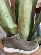 Men’s Brown Bomber leather Hilo Mid shoe with FLX Foam cushioning and easy-adjust stretch laces — Blair’s Western Wear Marble Falls TX