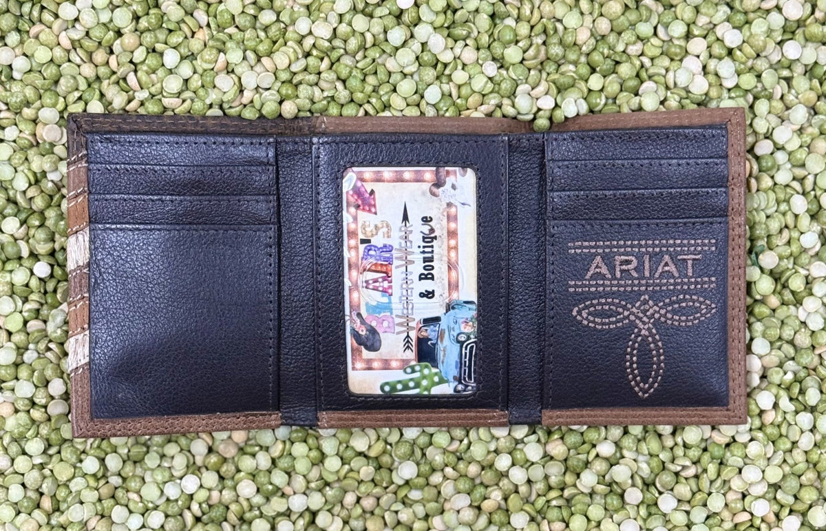 Men's Ariat Chevron Inlay Trifold Wallet