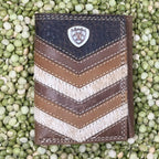 Men's Ariat Chevron Inlay Trifold Wallet