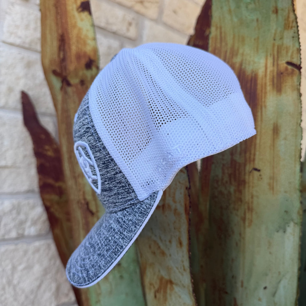 Men's Ariat Heather Gray & White Logo Cap