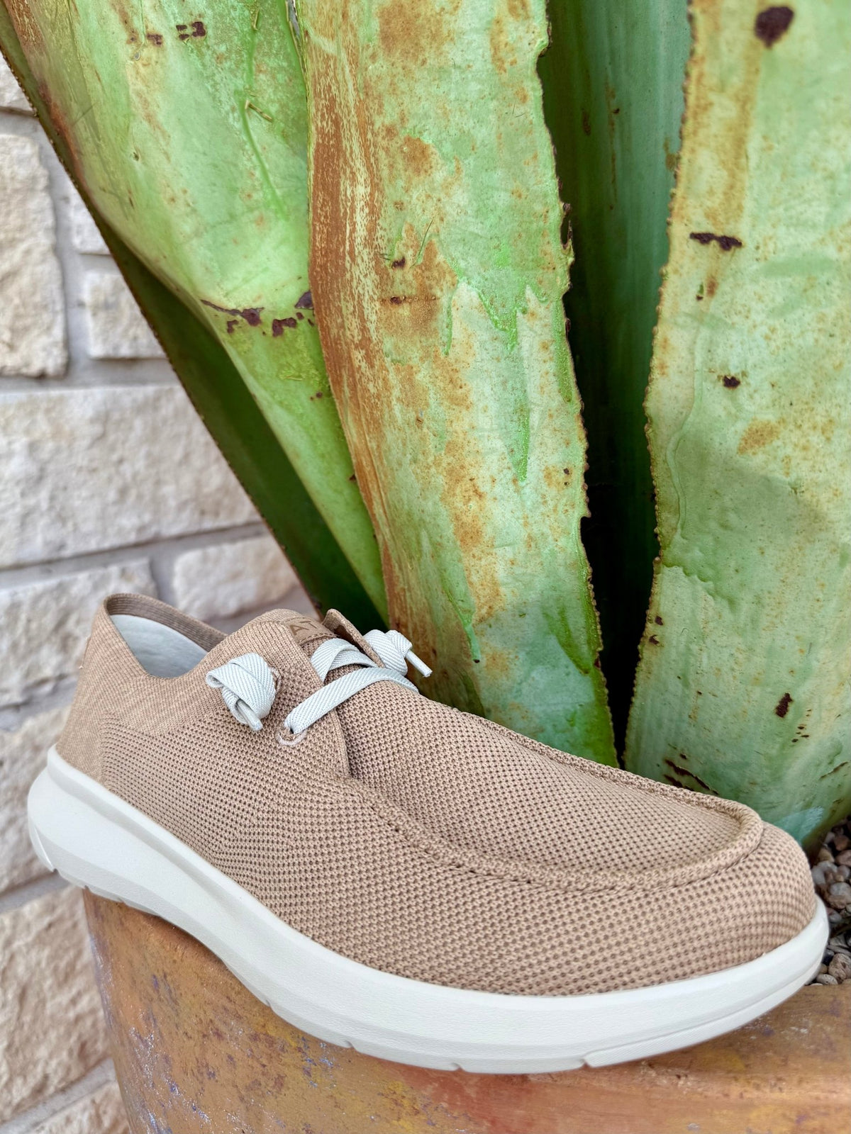 Men's Ariat Light Tan Knit Hilo Slip-On Shoe