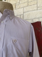 Men's Ariat Tan/White Striped Long Sleeve - 10052377 - BLAIR'S Western Wear 