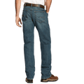 Men's relaxed fit bootcut jean in medium wash 100% cotton denim with low rise, deep pockets, and knife pocket — Blair's Western Wear Marble Falls TX