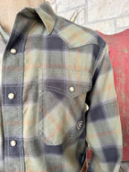 Men's Ariat Olive & Black Plaid Snap Western Shirt