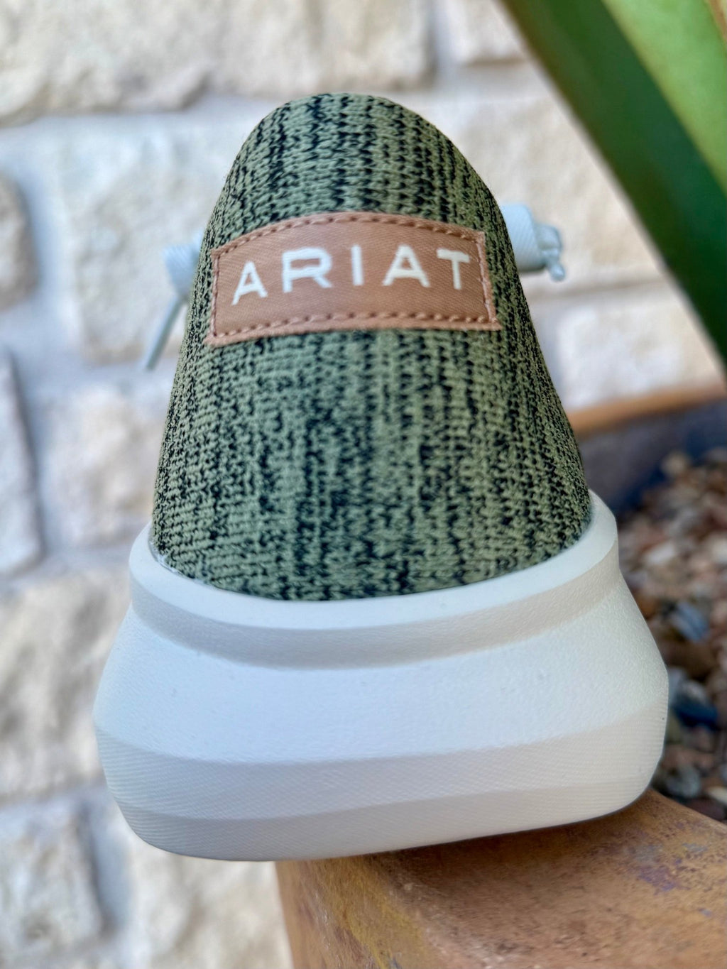 Men's Ariat Olive Green Knit Hilo Slip-On Shoe