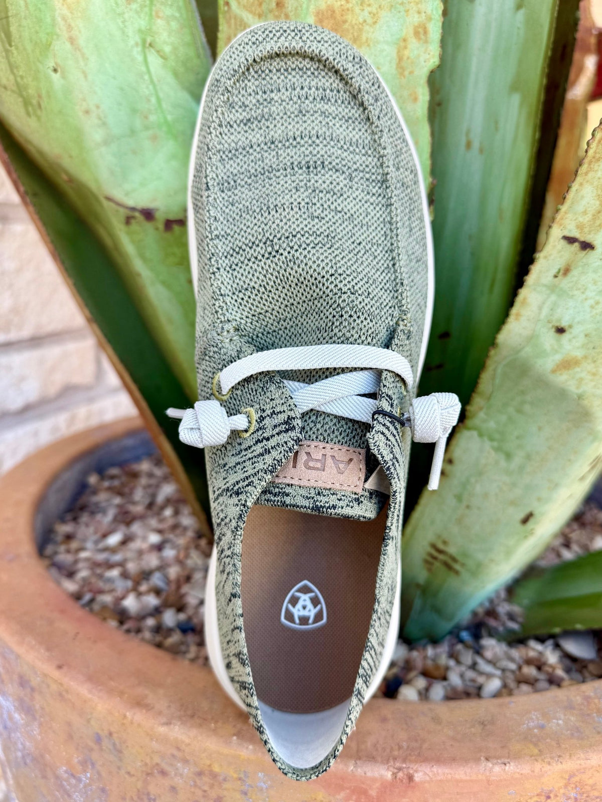 Men's Ariat Olive Green Knit Hilo Slip-On Shoe
