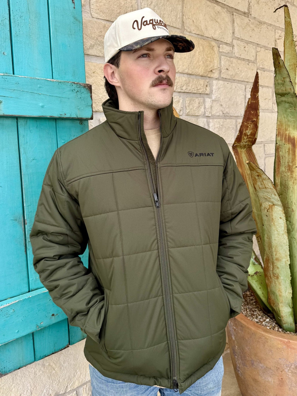 Men's Ariat Olive Quilted Insulated Jacket