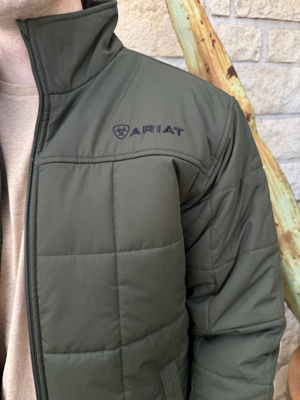Men's Ariat Olive Quilted Insulated Jacket