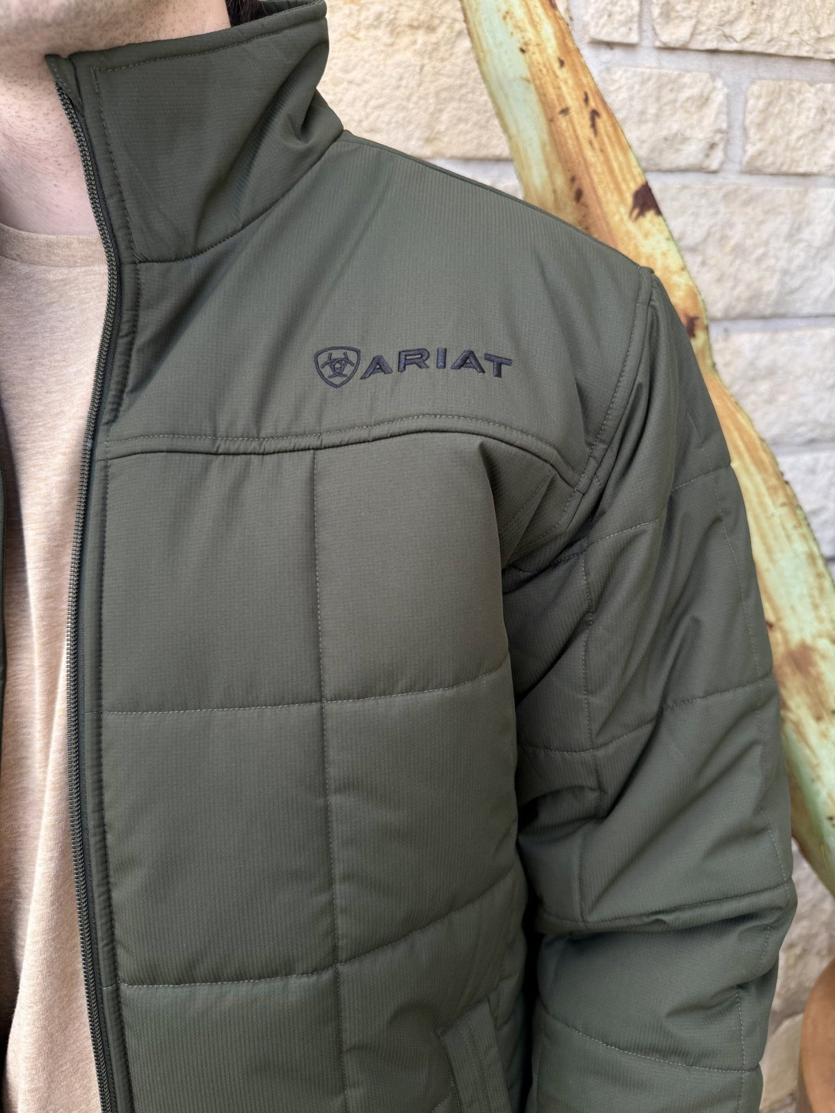 Men's Ariat Olive Quilted Insulated Jacket