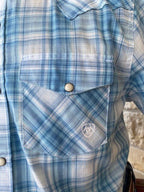 Men's Ariat Plaid Snap Short Sleeve Shirt