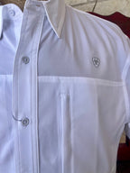 Men's Ariat White VentTEK Classic Short Sleeve Shirt