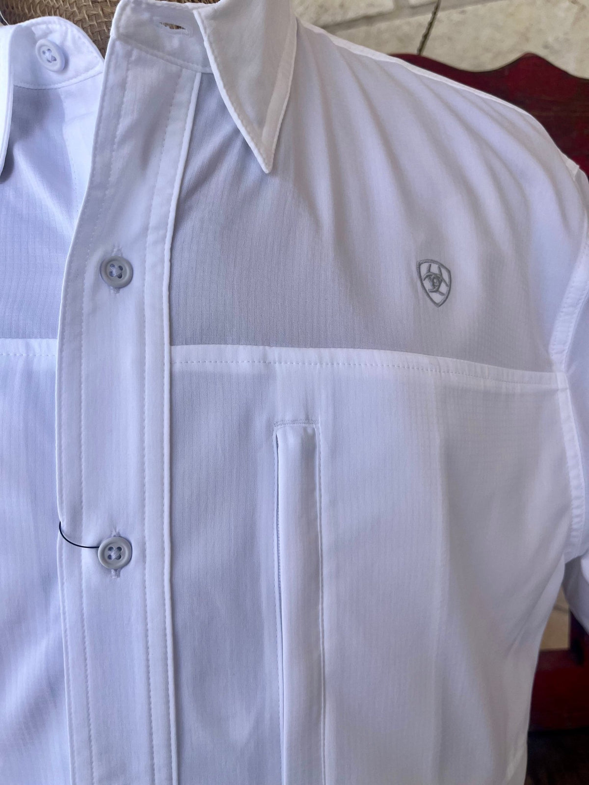 Men's Ariat White VentTEK Classic Short Sleeve Shirt