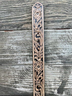 Men's Aztec Beaded Tooled Leather Belt