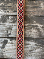 Men's Aztec Beaded Tooled Leather Belt