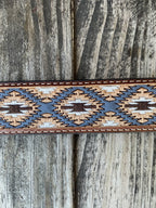 Men's Aztec Embroidered Dress Belt
