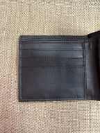 Men's Aztec-Inspired Beaded Basketweave Tooled Bifold Wallet
