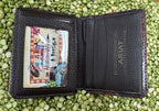 Men's Aztec-Inspired Embossed Leather Bifold Wallet