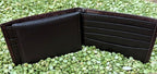 Men's Aztec-Inspired Embroidery Cross Tooled Leather Bifold Wallet