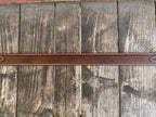 Men's Tooled Leather Belt With Basket Weave Tooled Overlay & Smooth Leather Middle in Chocolate - 2775 - Blair's Western Wear Marble Falls, TX