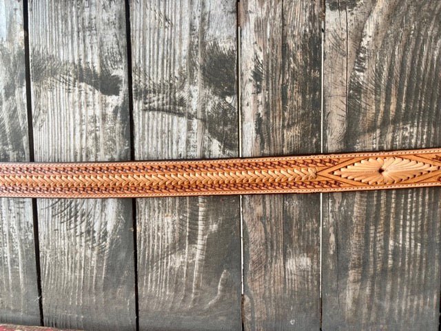 Men's Basketweave Leather Belt