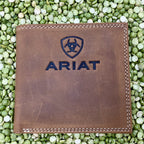 Men's Bifold Ariat Logo Stamped Double Stitch Wallet