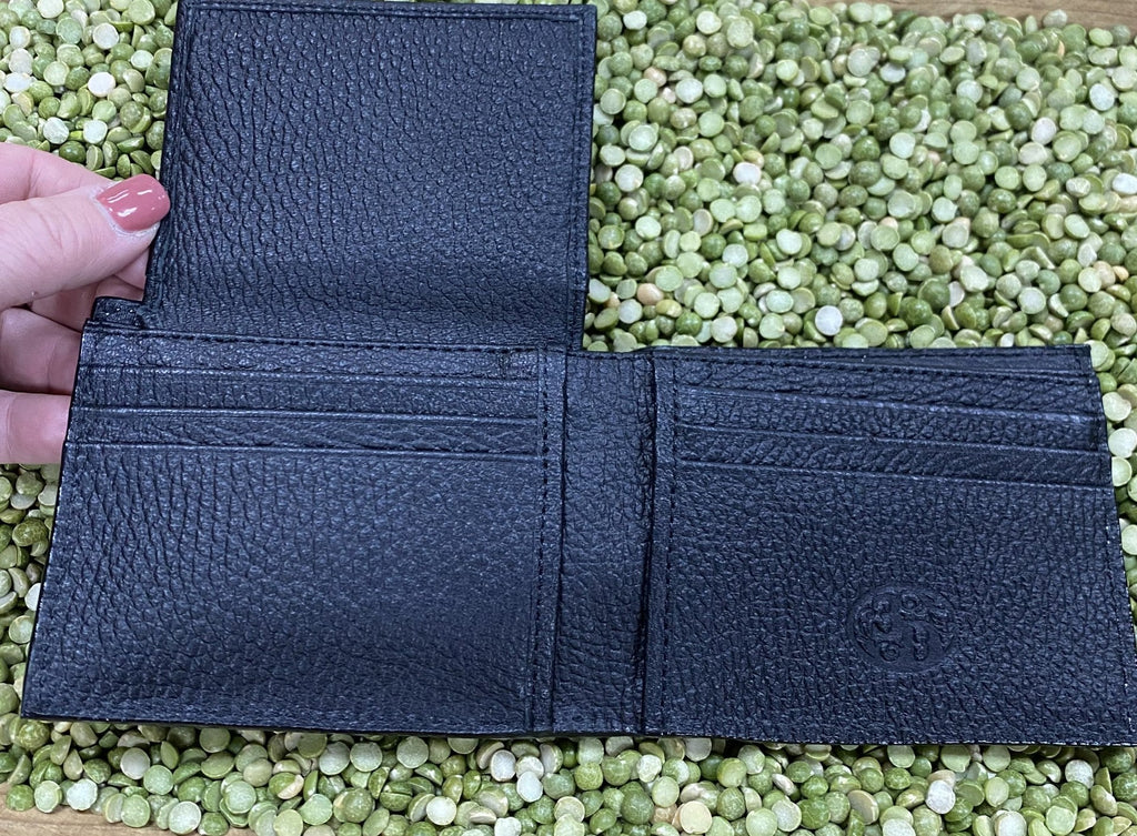 Men's Bifold Aztec-Inspired Serape Inset Basketweave Wallet