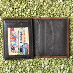 Men's Bifold Aztec-Inspired Tooled Leather Wallet