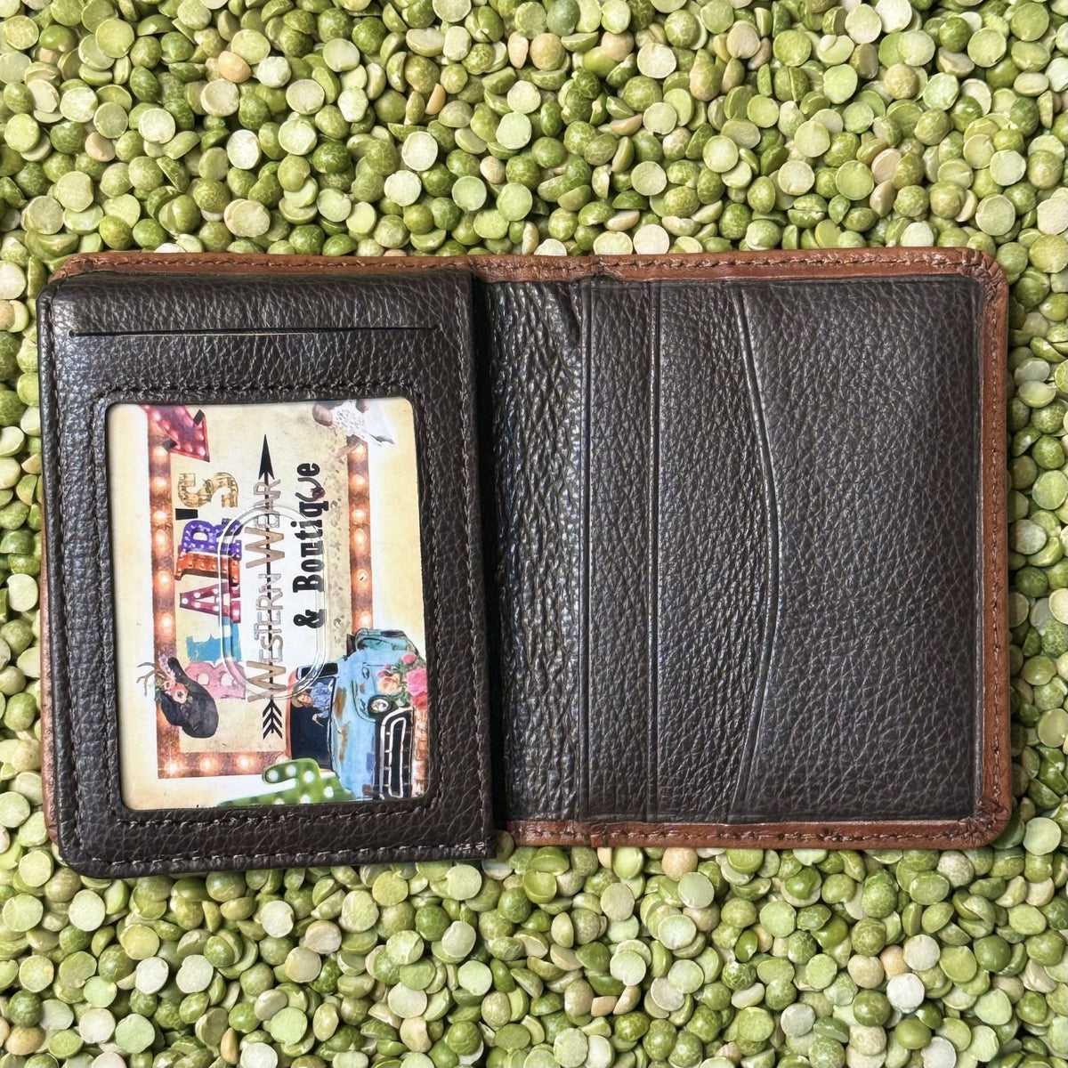 Men's Bifold Aztec-Inspired Tooled Leather Wallet