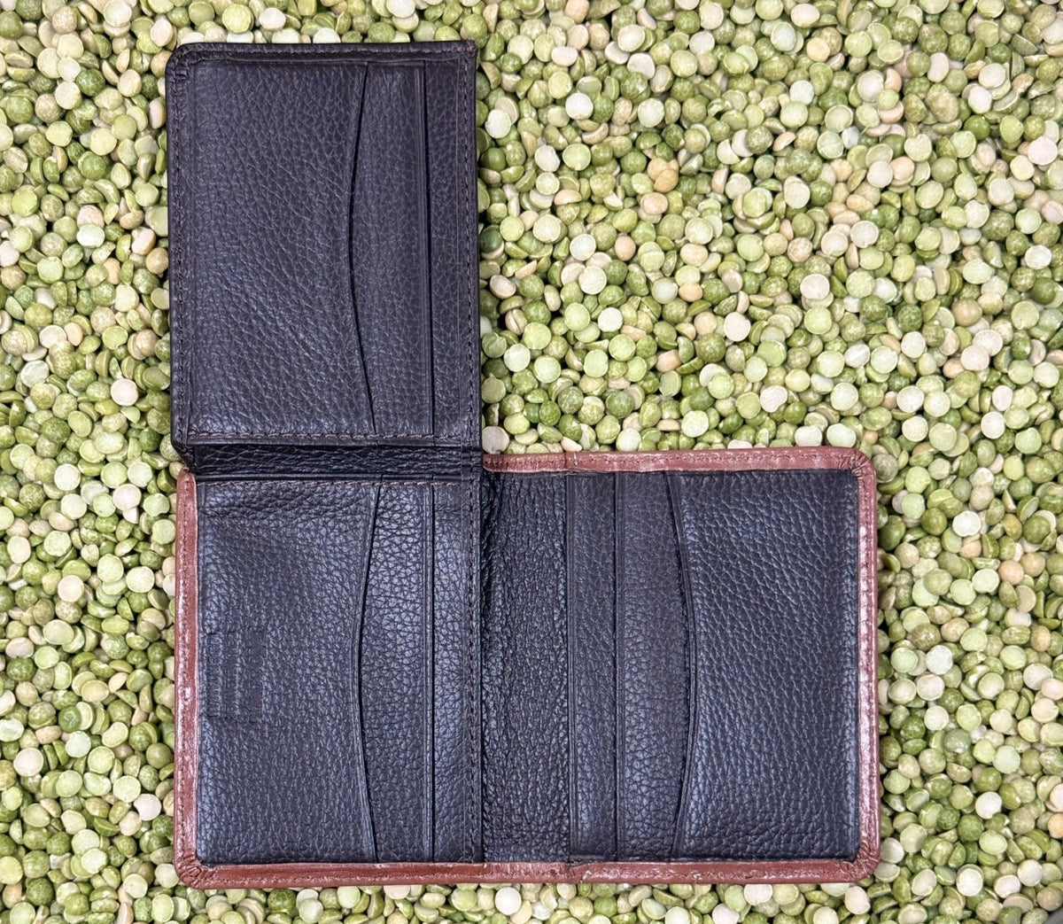 Men's Bifold M&F Smooth Leather Whip Stitch Flip Wallet
