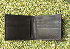 Men's Bifold Tooled Basket Weave Money Clip Wallet